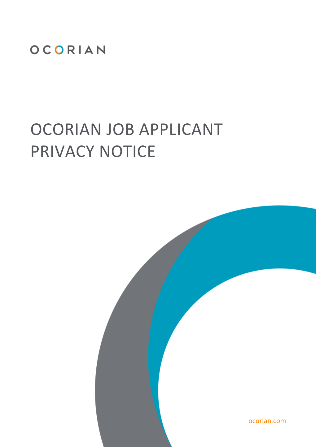 Ocorian Job Applicant Privacy Notice