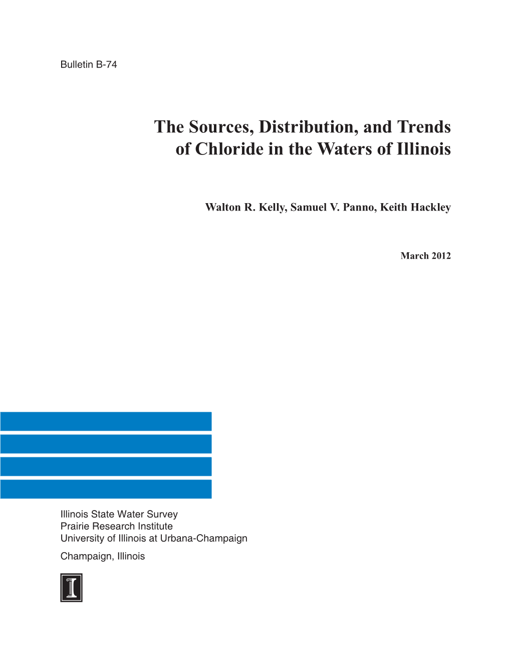 The Sources, Distribution, and Trends of Chloride in the Waters of Illinois