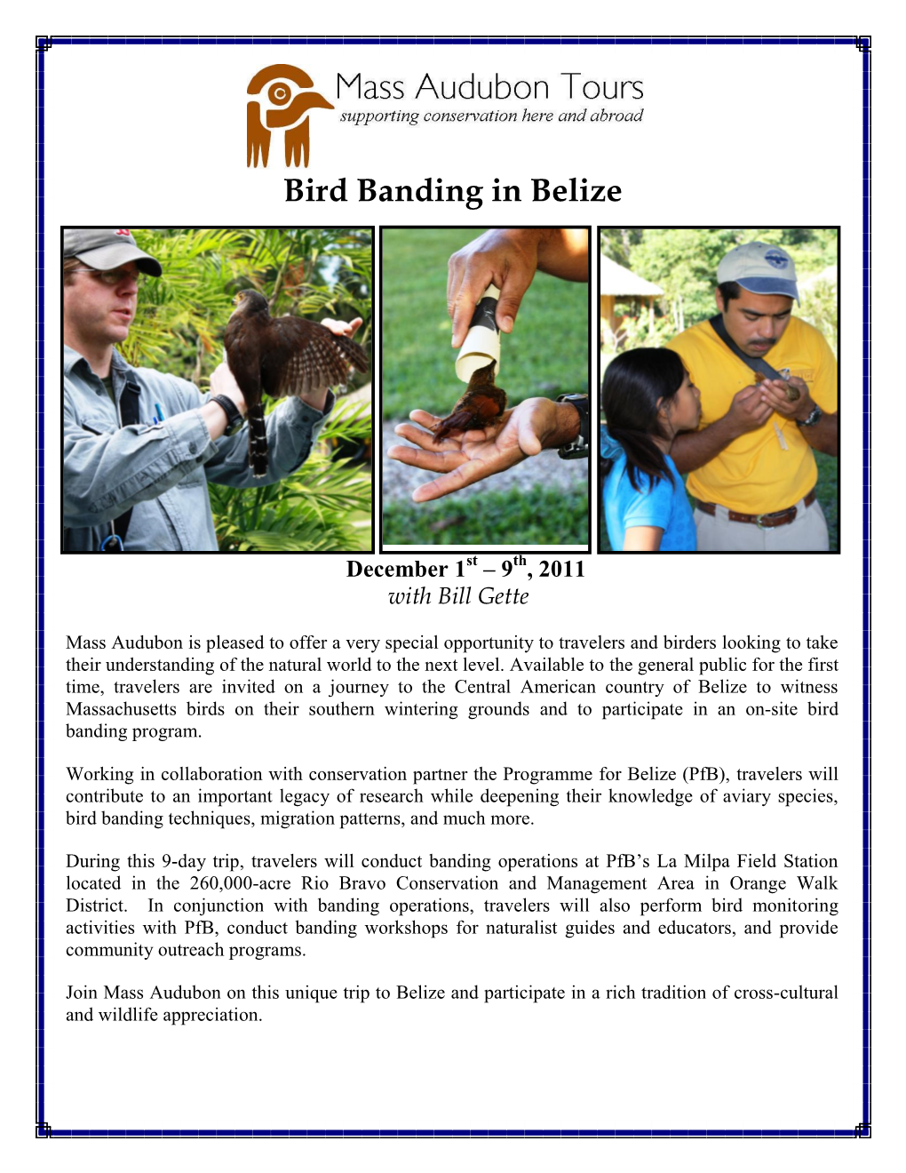 Bird Banding in Belize