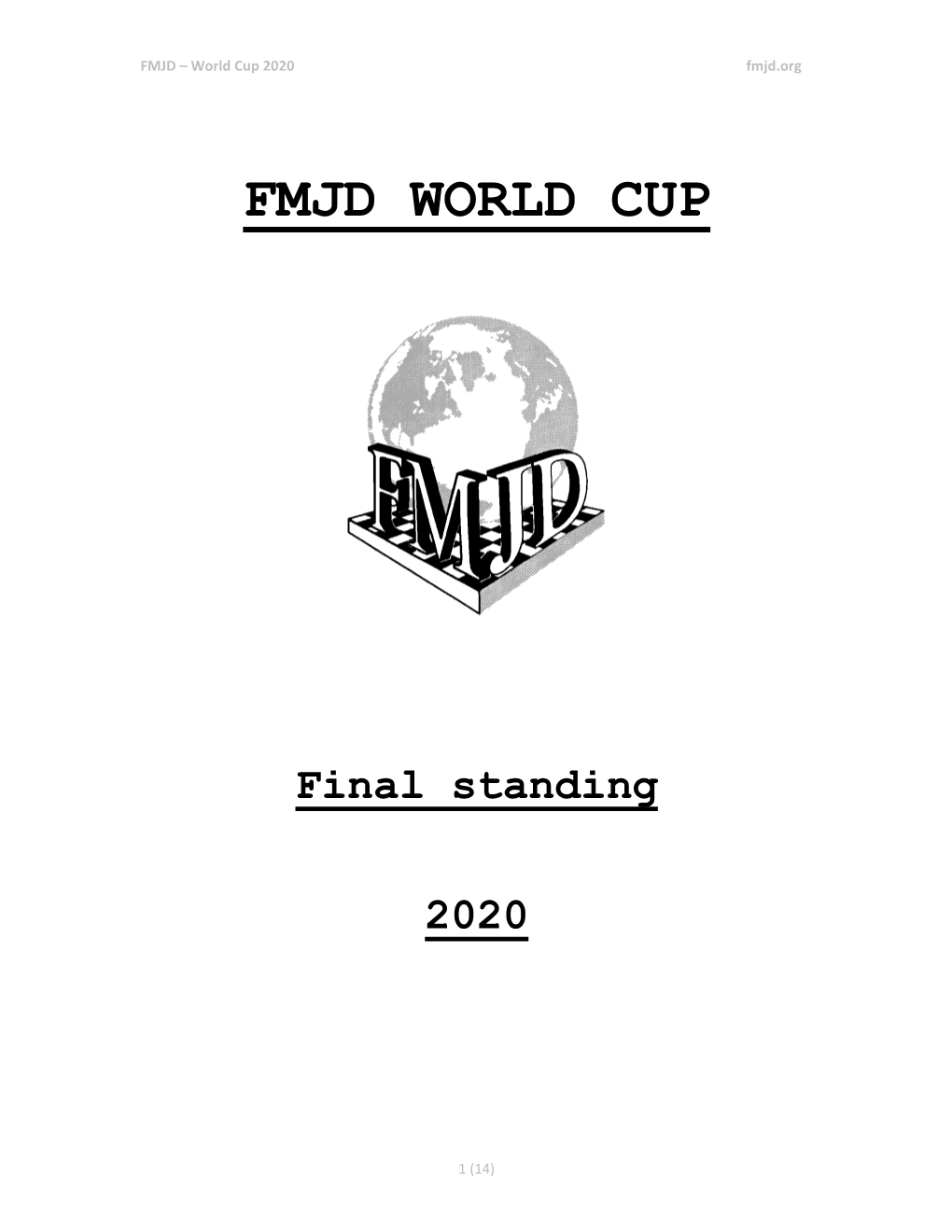 FMJD World Cup 2019