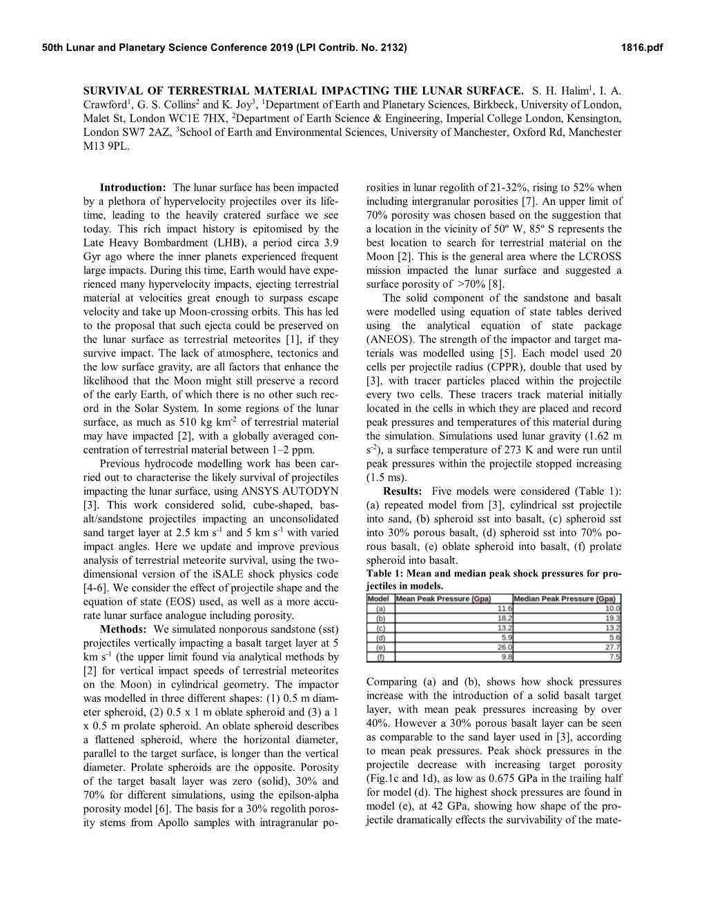 Survival of Terrestrial Material Impacting the Lunar Surface