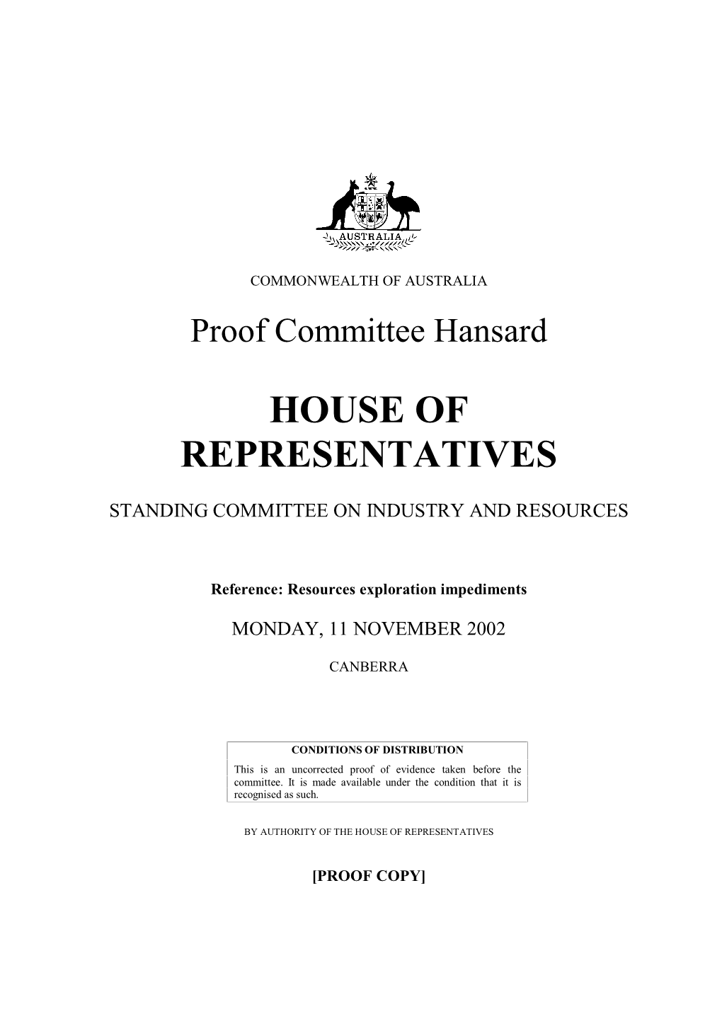 House of Representatives