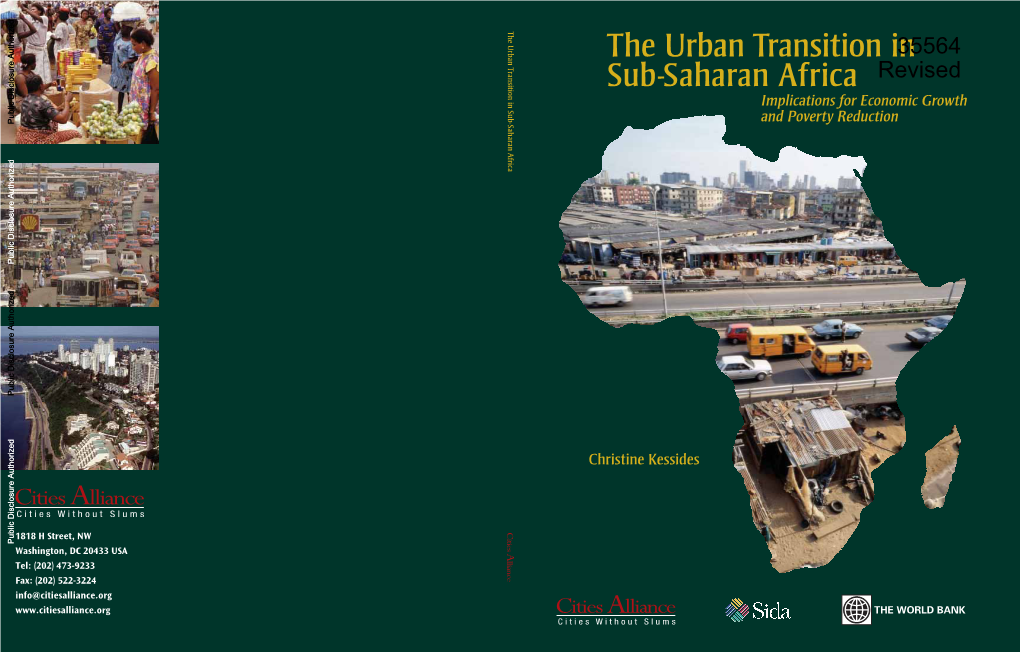 Urban Transition in Sub-Saharan Africa Implications for Economic Growth and Poverty Reduction