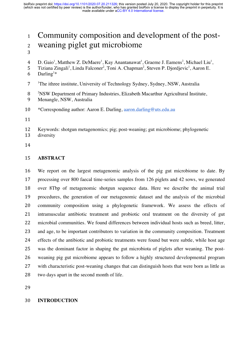 Weaning Piglet Gut Microbiome 3 4 D