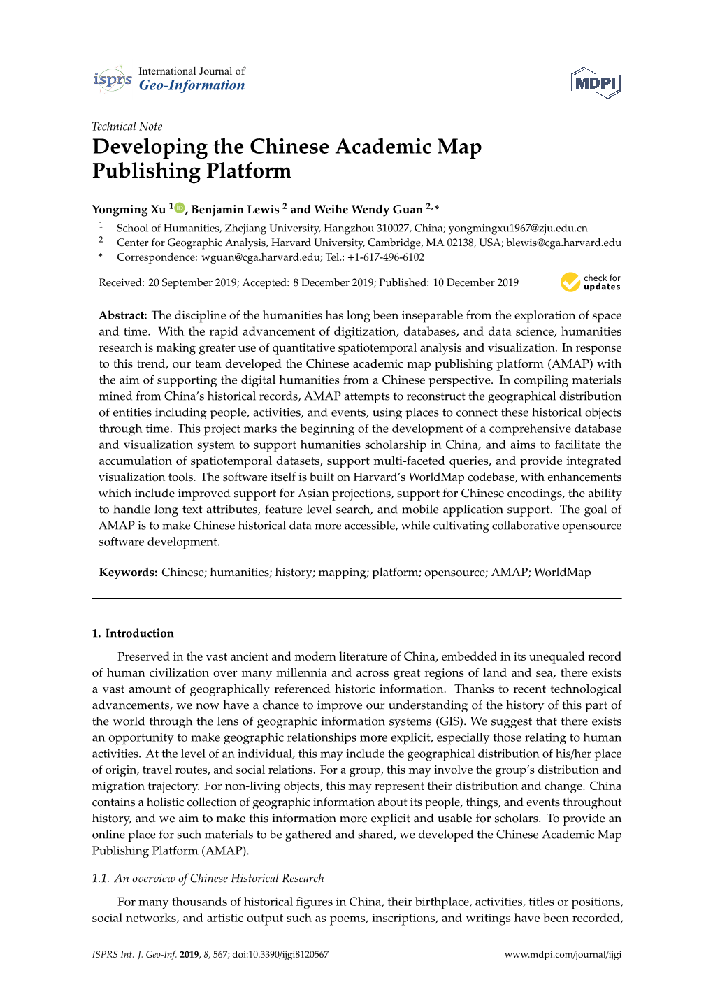 Developing the Chinese Academic Map Publishing Platform