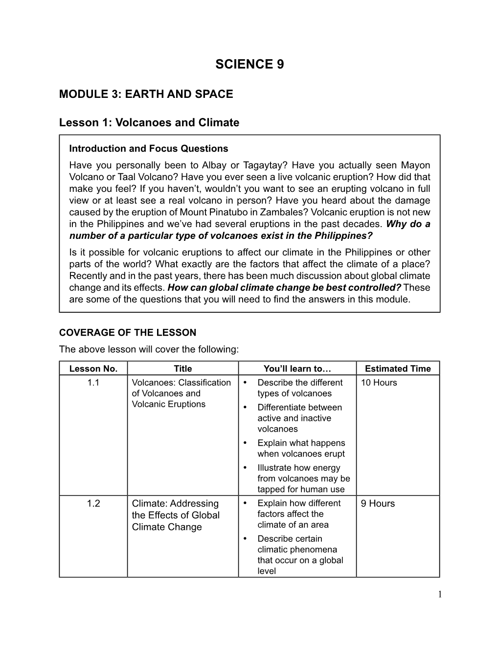 Science Grade 9 Q3