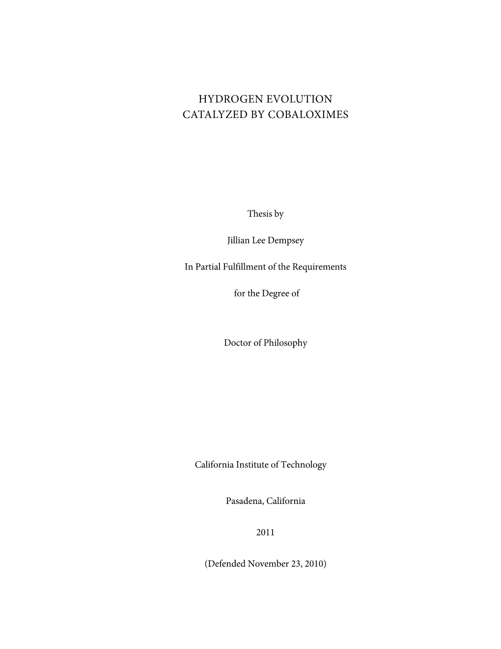 Hydrogen Evolution Catalyzed by Cobaloximes