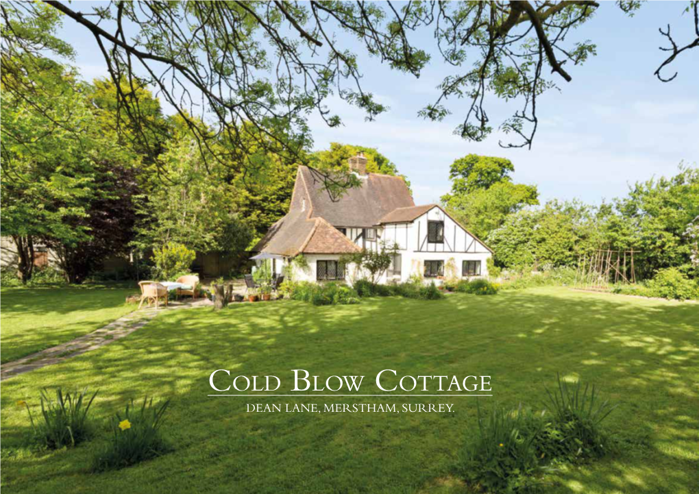 Cold Blow Cottage DEAN LANE, MERSTHAM, SURREY