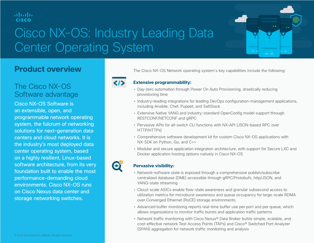 Cisco Nexus 9000 and NX-OS: Open, Secure and Extensible