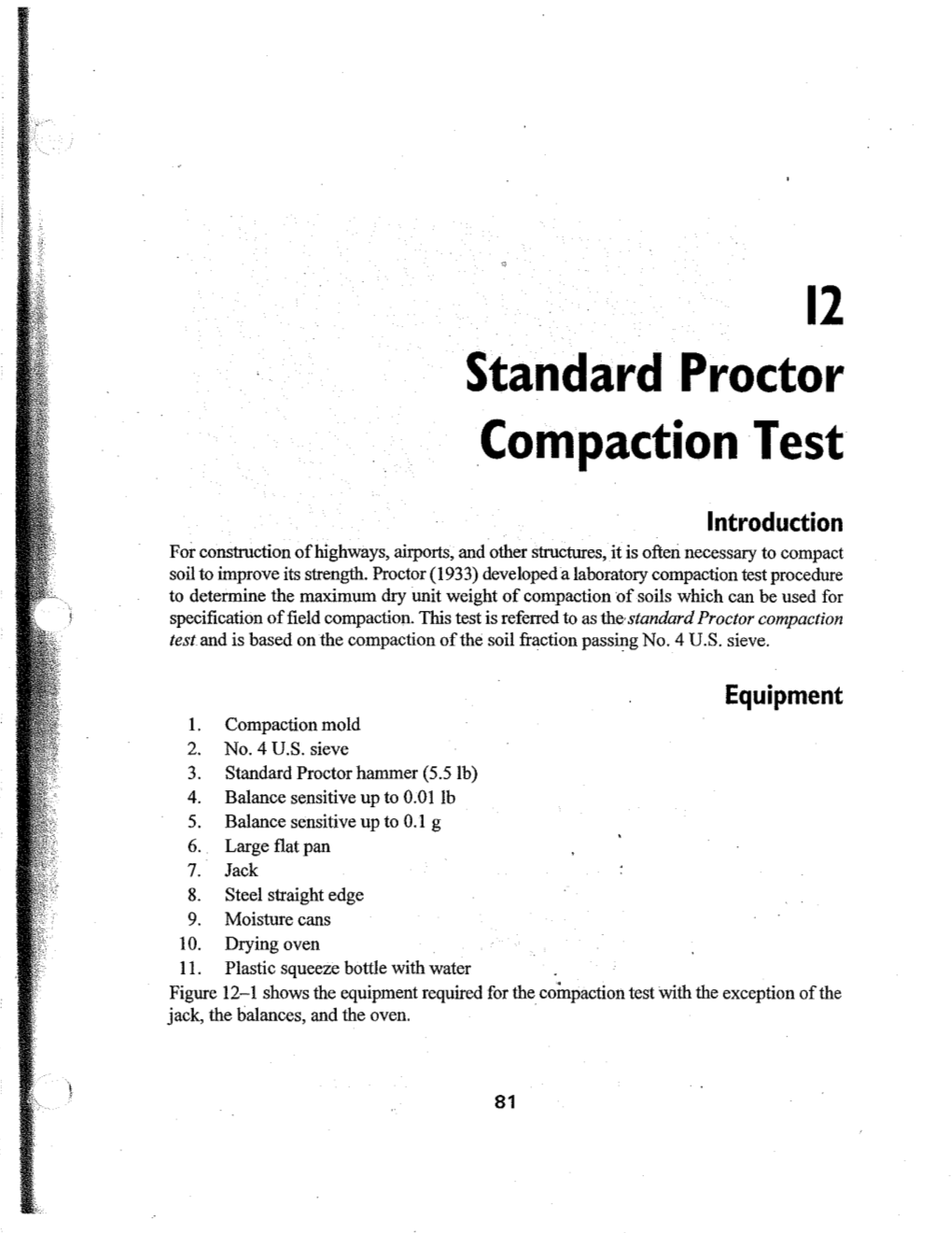 Standard Proctor Compaction Test