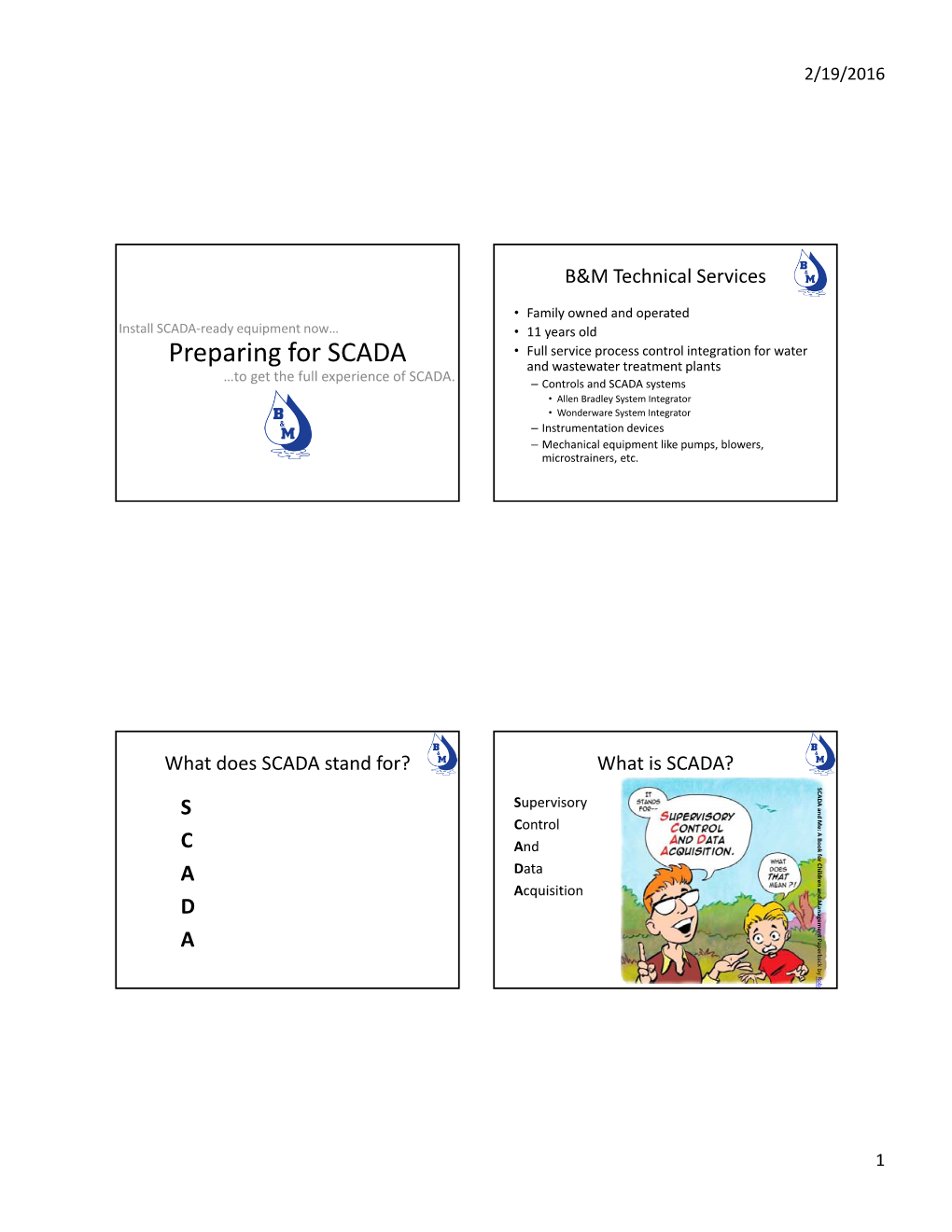 Preparing for SCADA and Wastewater Treatment Plants …To Get the Full Experience of SCADA