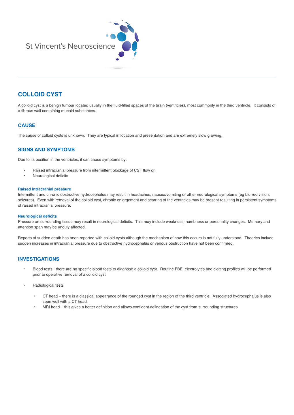 Colloid Cyst