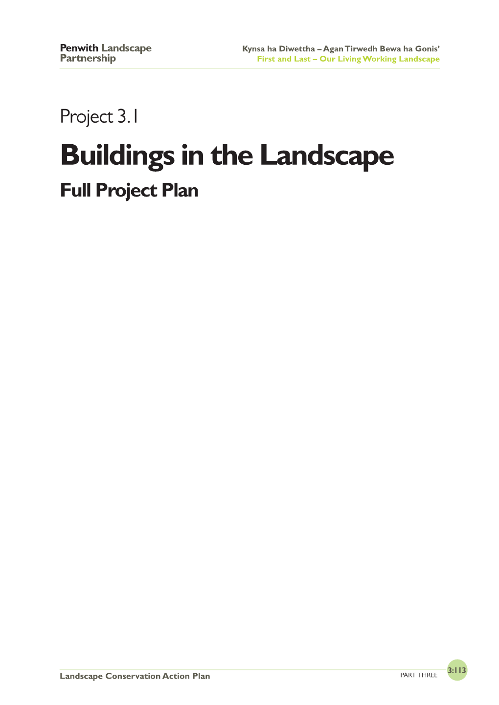 Landscape Conservation Action Plan