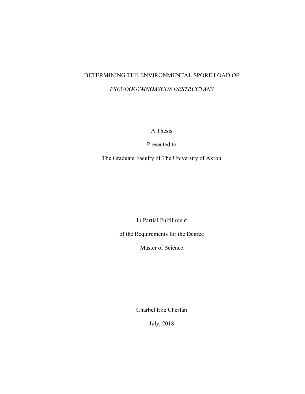 Determining the Environmental Spore Load Of