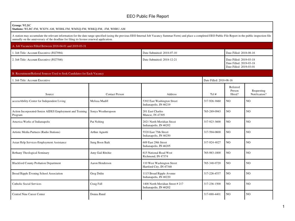 EEO Public File Report