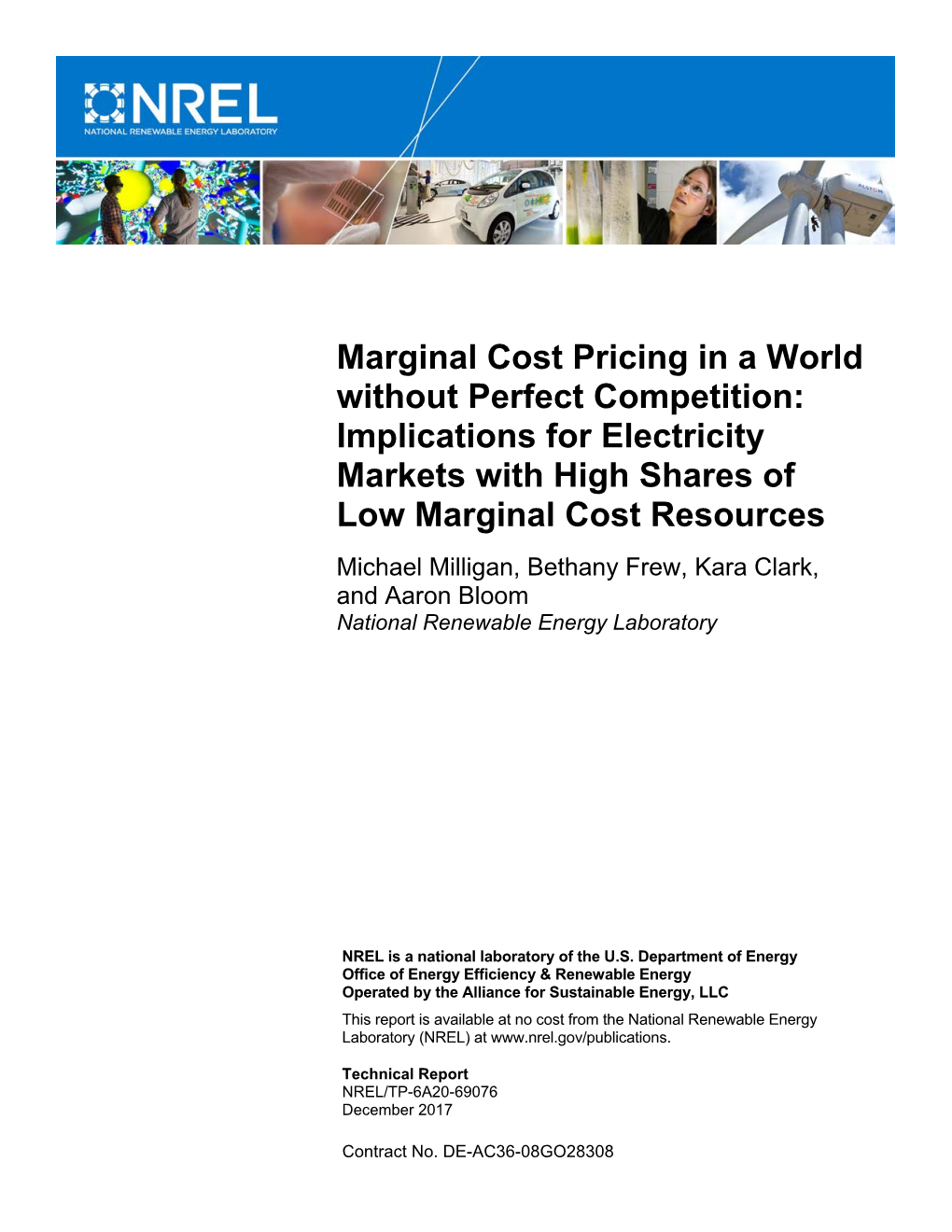 Marginal Cost Pricing in a World Without Perfect Competition