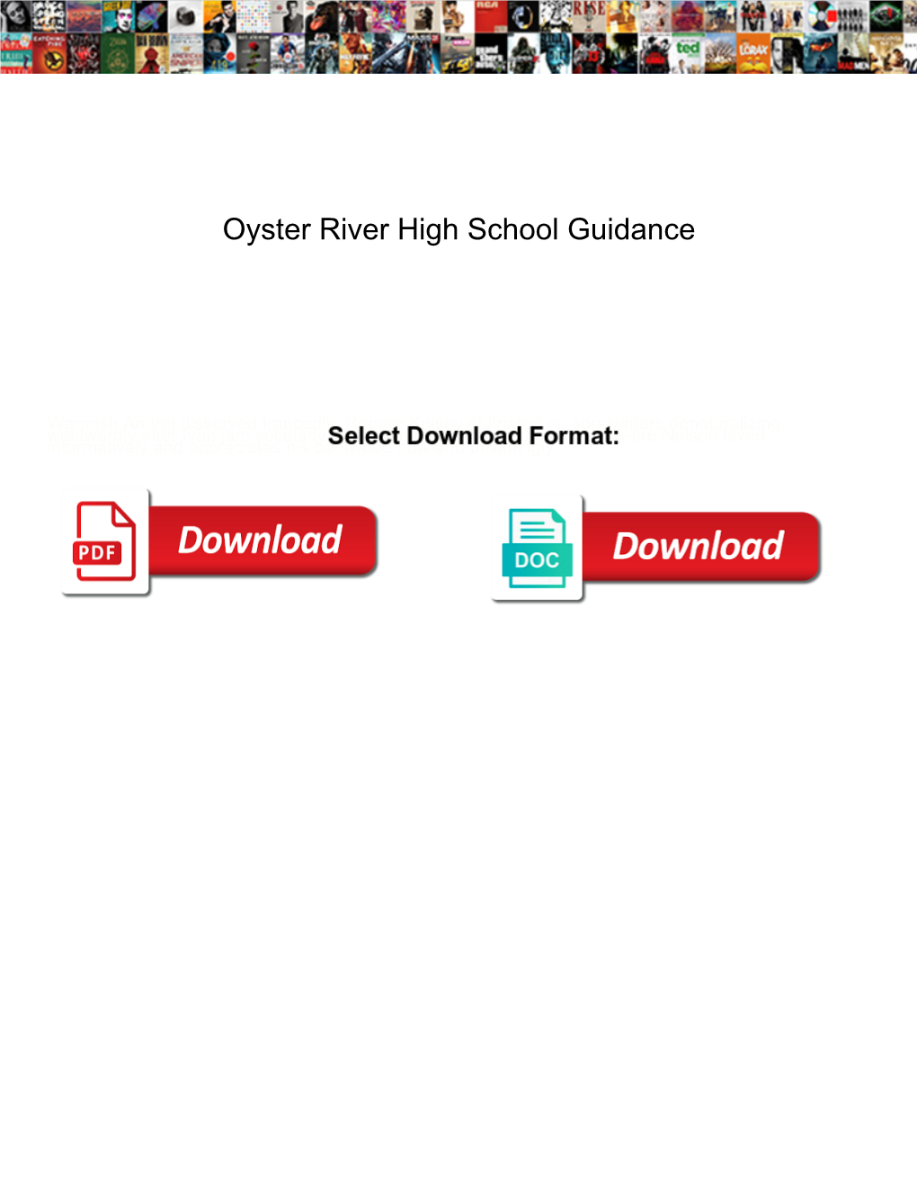 Oyster River High School Guidance