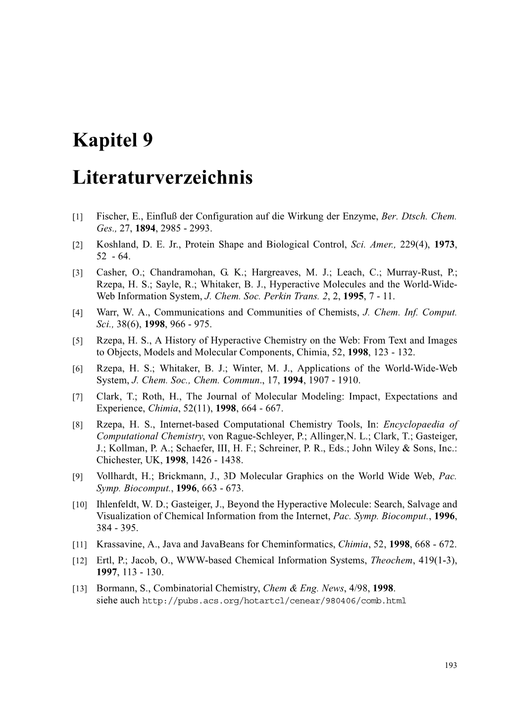 Kapitel 9 Literaturverzeichnis