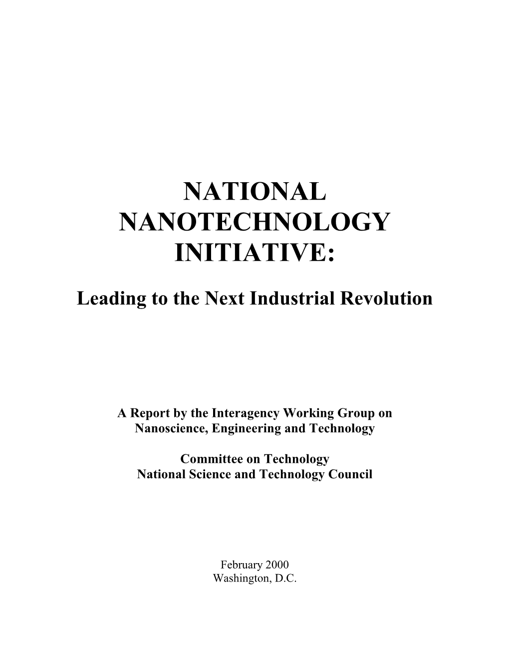 National Nanotechnology Initiative