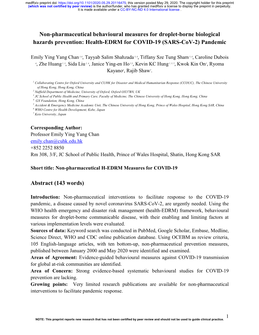 Health-EDRM for COVID-19 (SARS-Cov-2) Pandemic