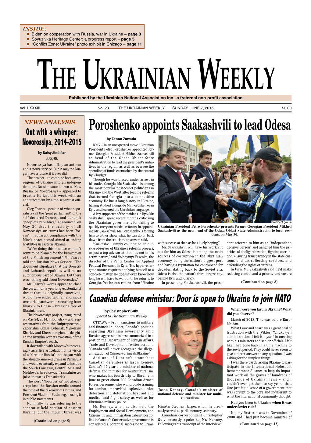 The Ukrainian Weekly, 2015