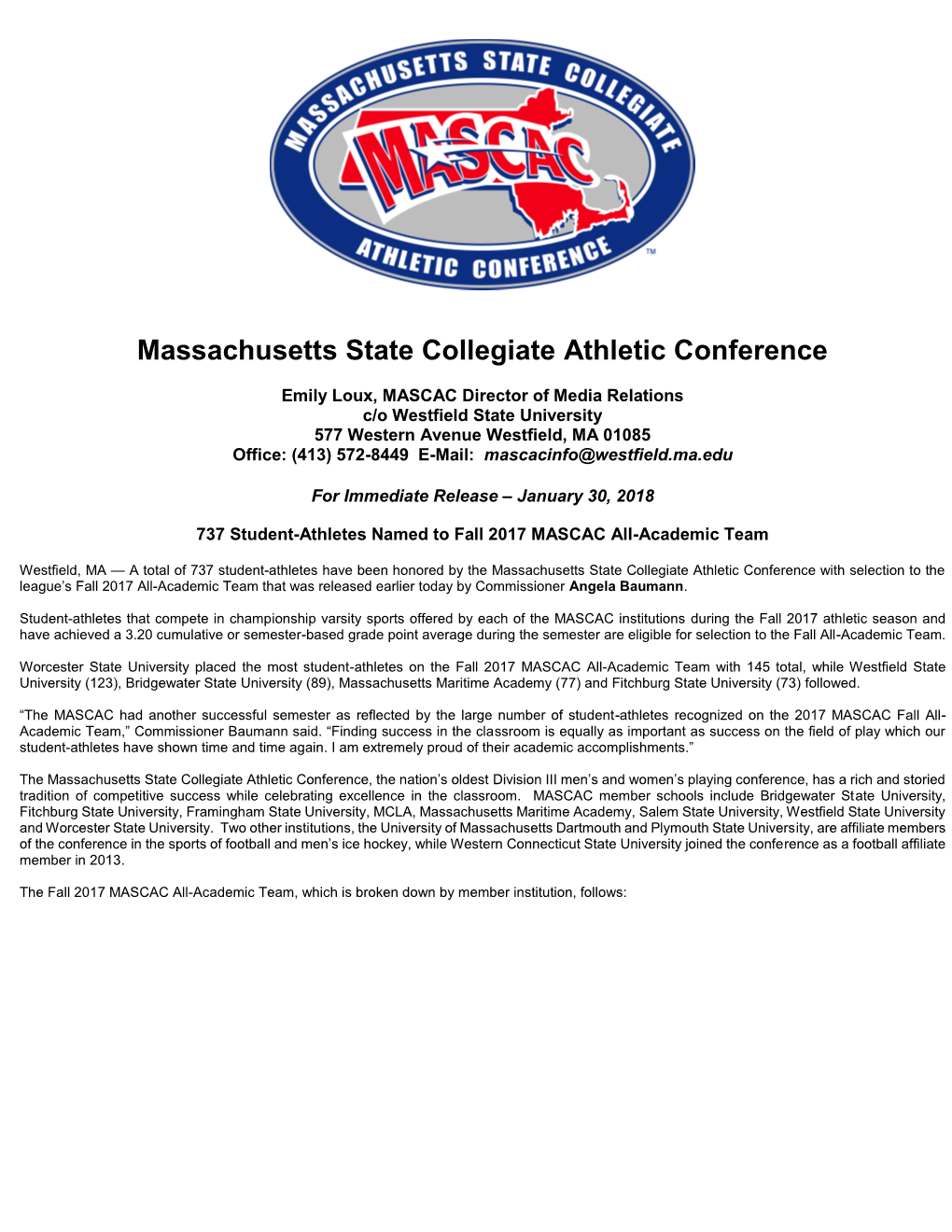 Massachusetts State Collegiate Athletic Conference