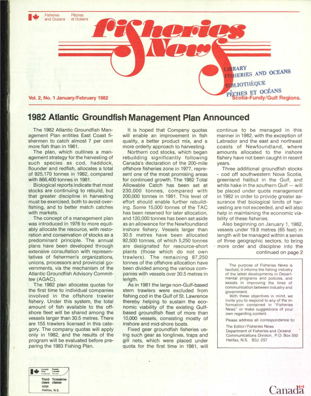Fisheries News January 1982