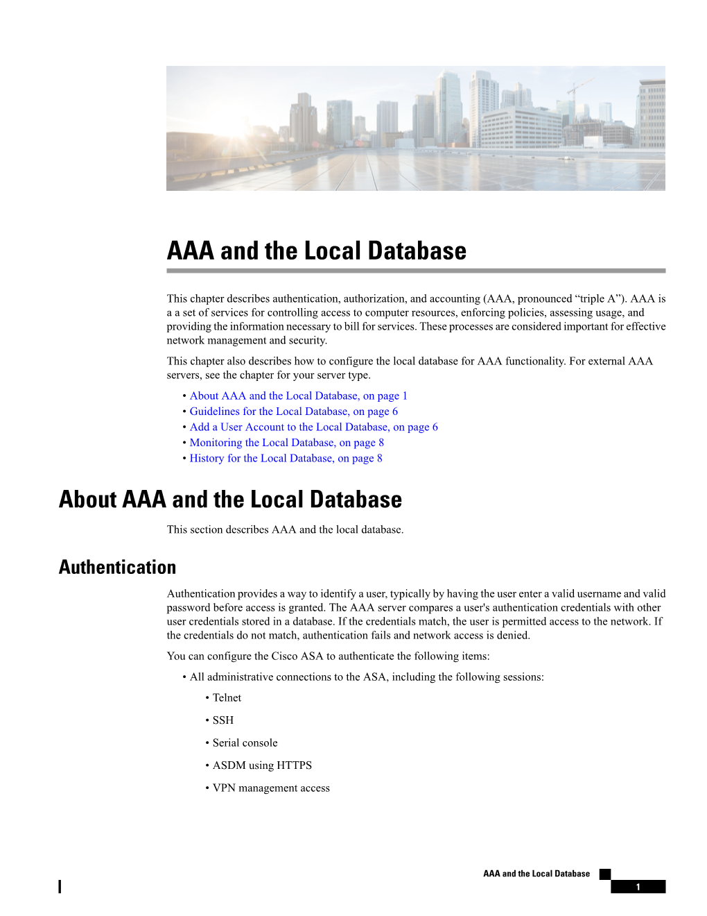 AAA and the Local Database