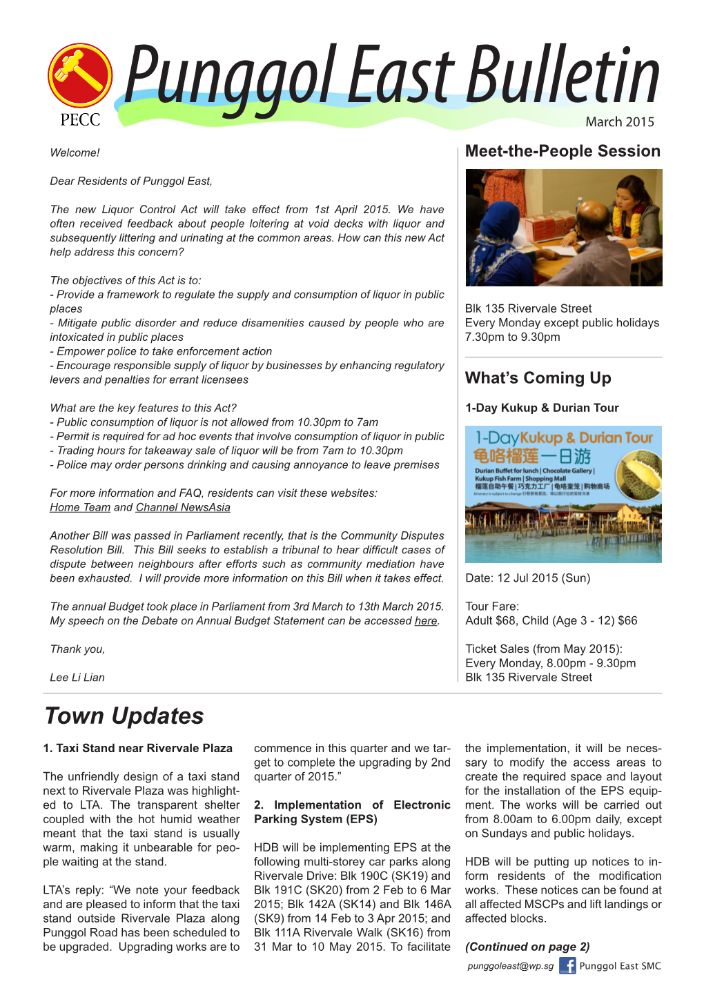 Punggol East Bulletin March 2015