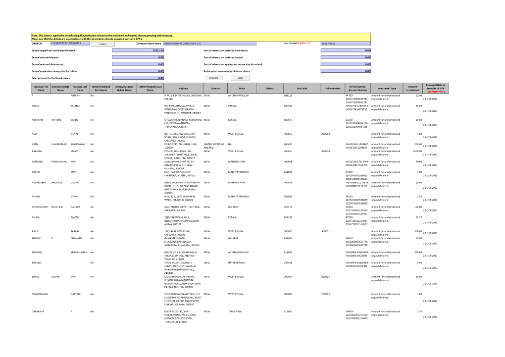 ICL 1516 Form IEPF-2