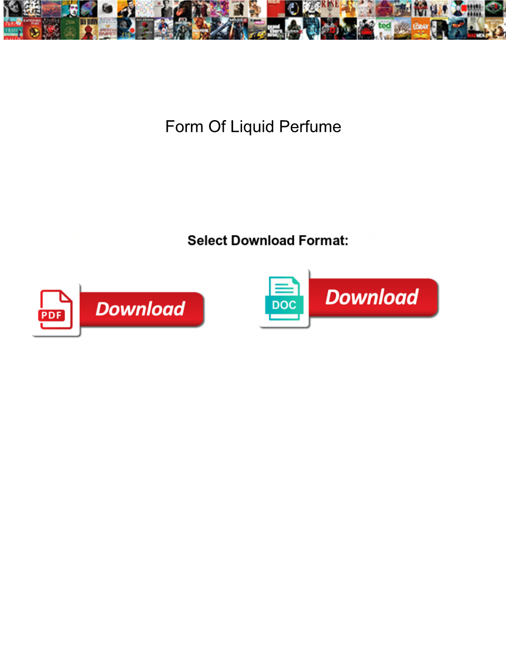 Form of Liquid Perfume