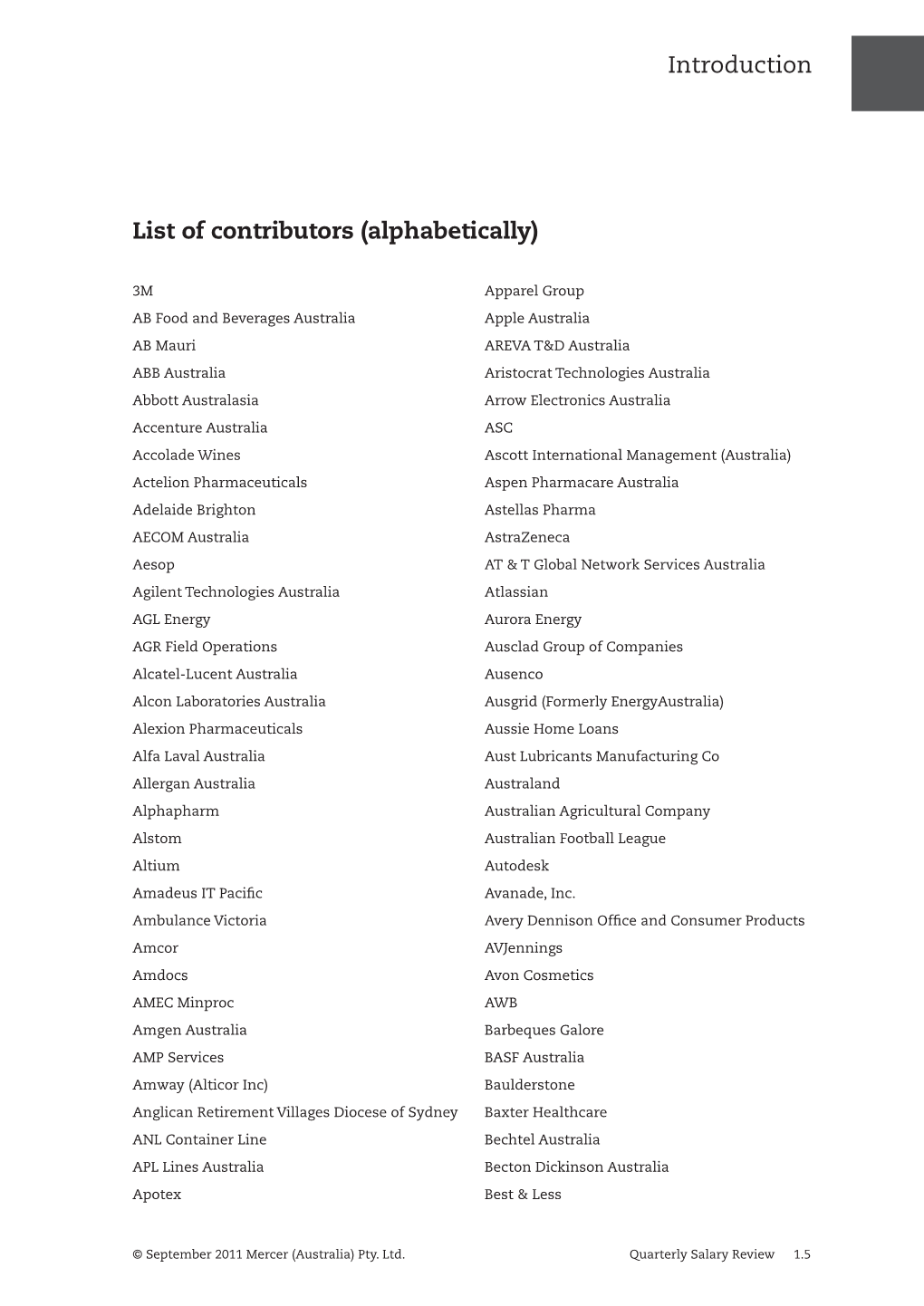 Introduction List of Contributors