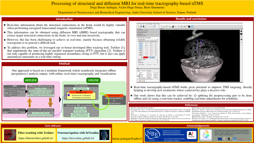 Processing of Structural and Diffusion MRI for Real-Time Tractography-Based Ntms