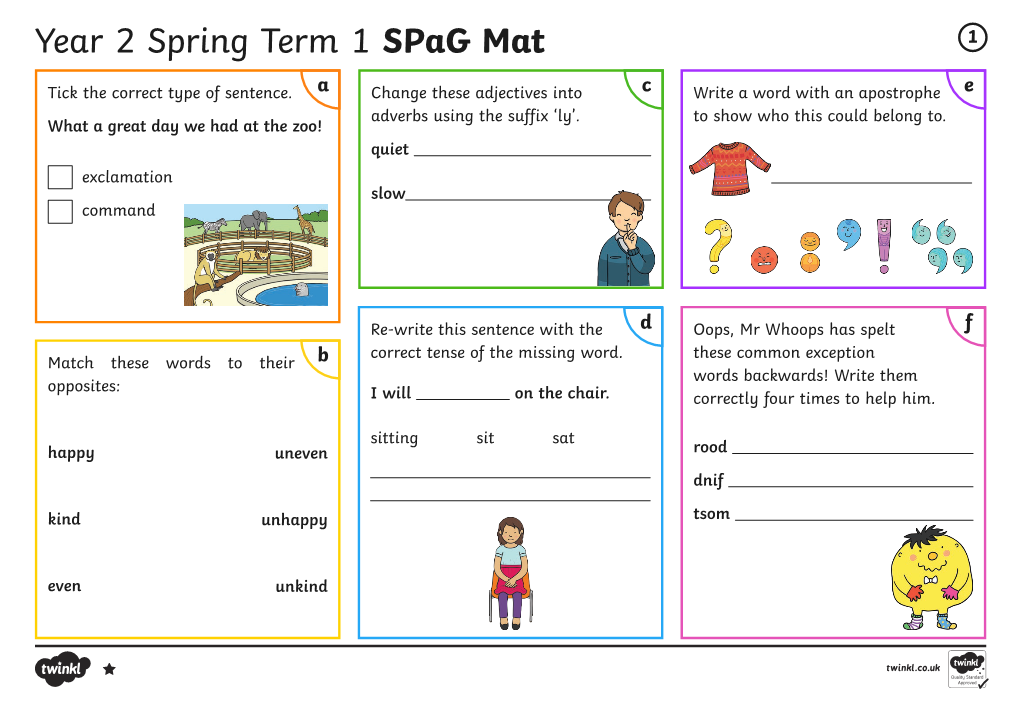 ENGLISH Spring Term 1 Spag