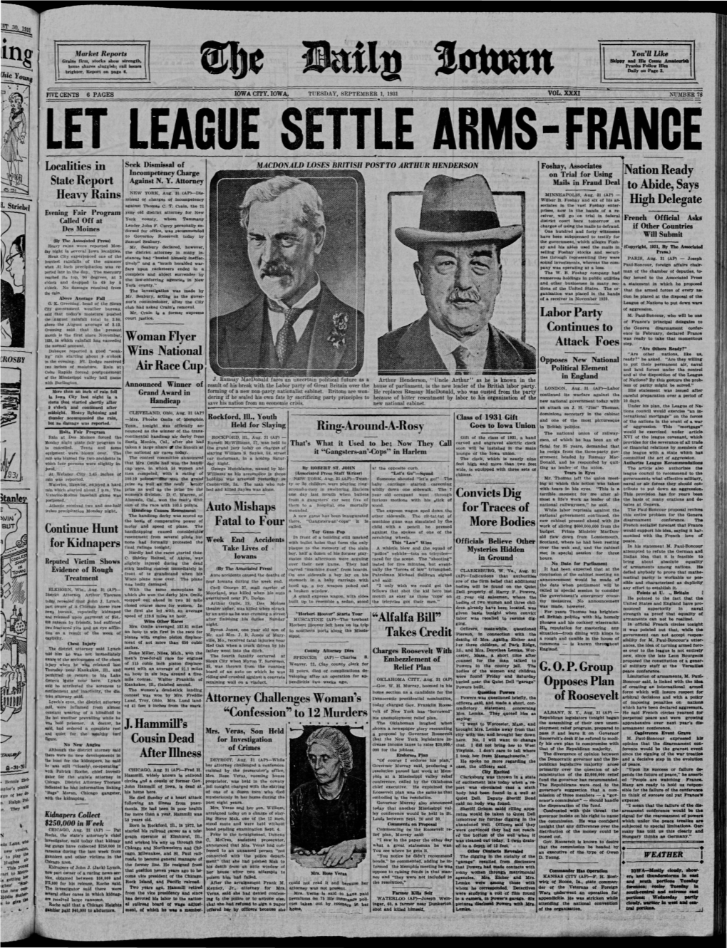 Daily Iowan (Iowa City, Iowa), 1931-09-01