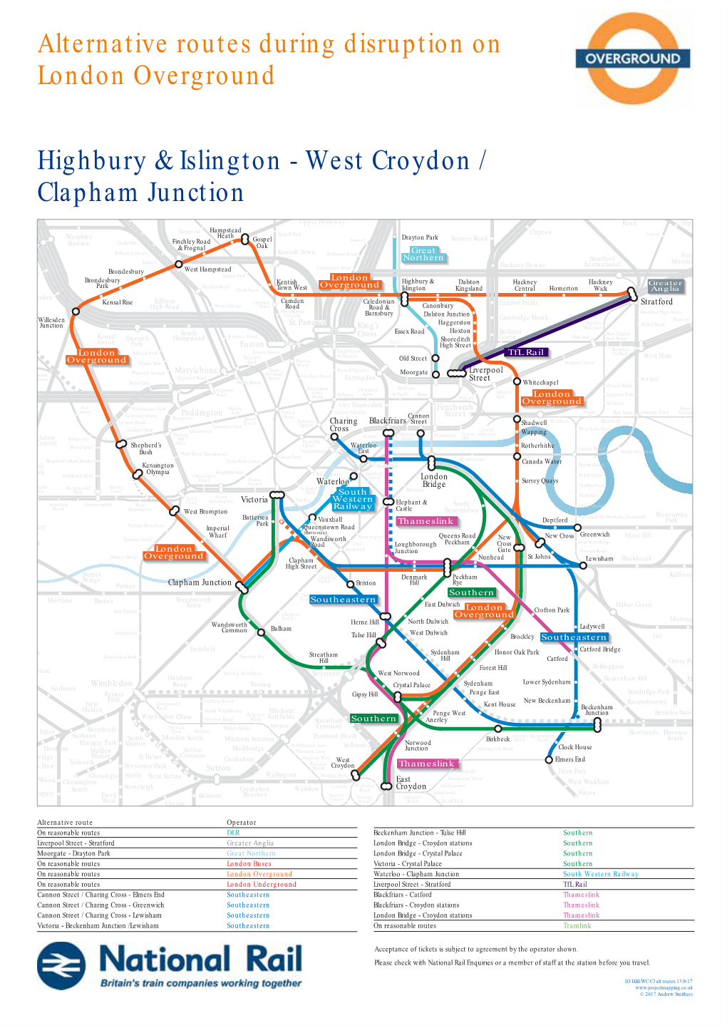 Alternative Routes During Disruption on London Overground Highbury