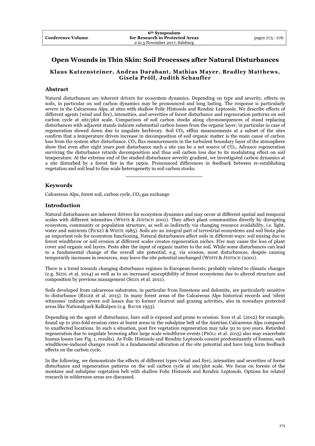 Soil Processes After Natural Disturbances