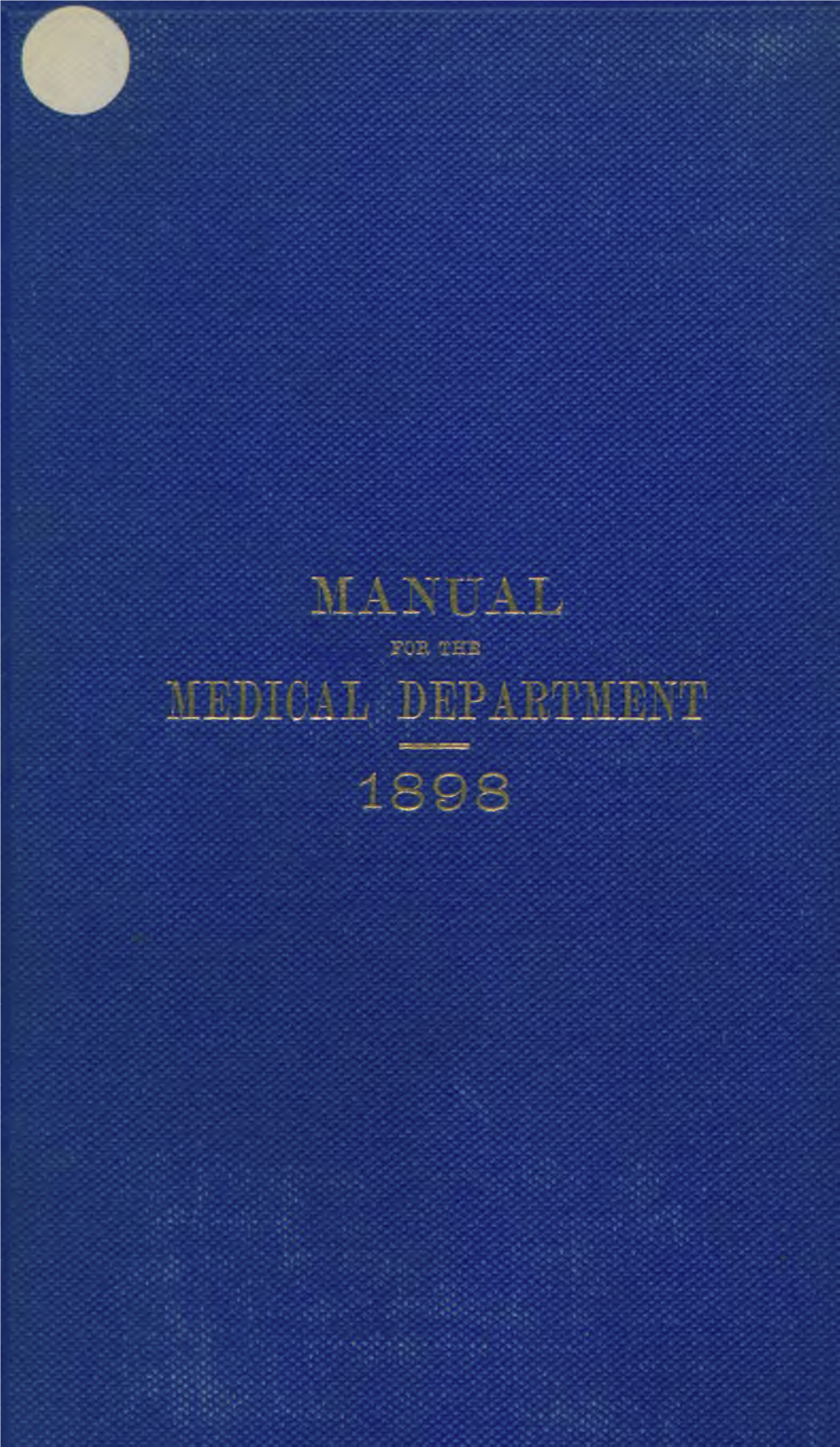 Manual for the Medical Department