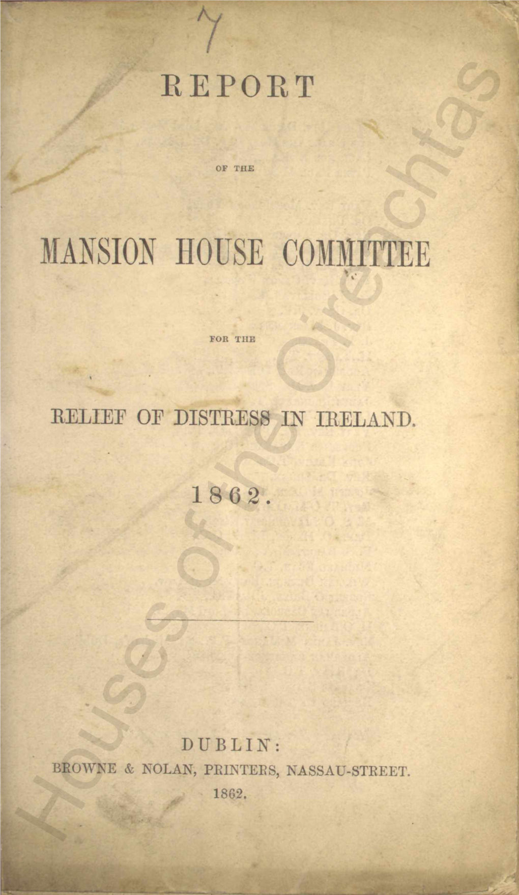 Mansion House Committee » * V