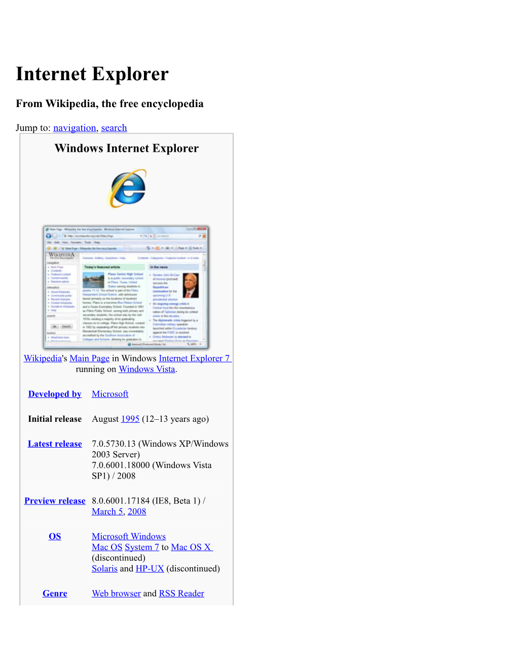 Internet Explorer