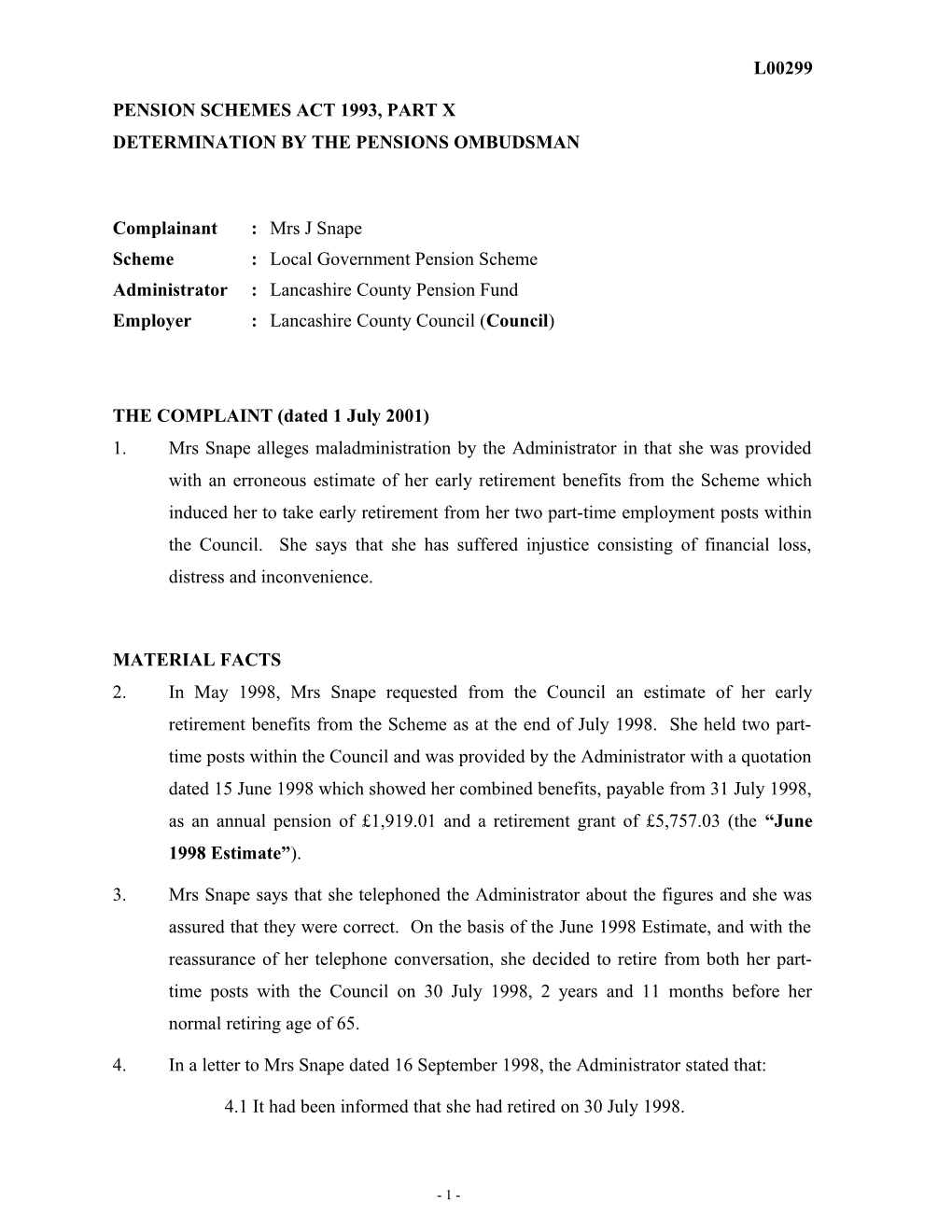 Pension Schemes Act 1993, Part X s38