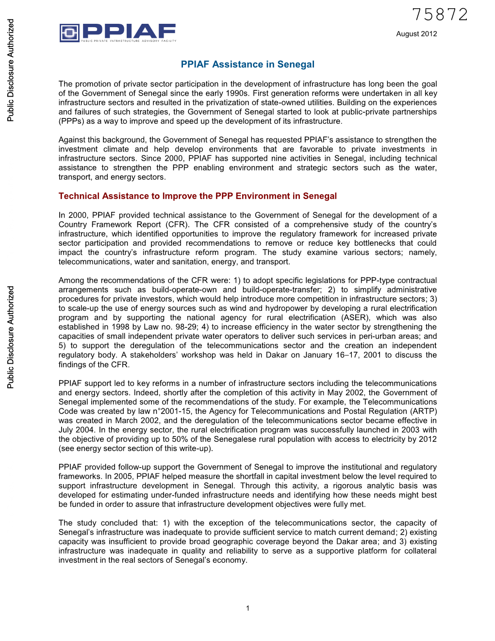 World Bank Document