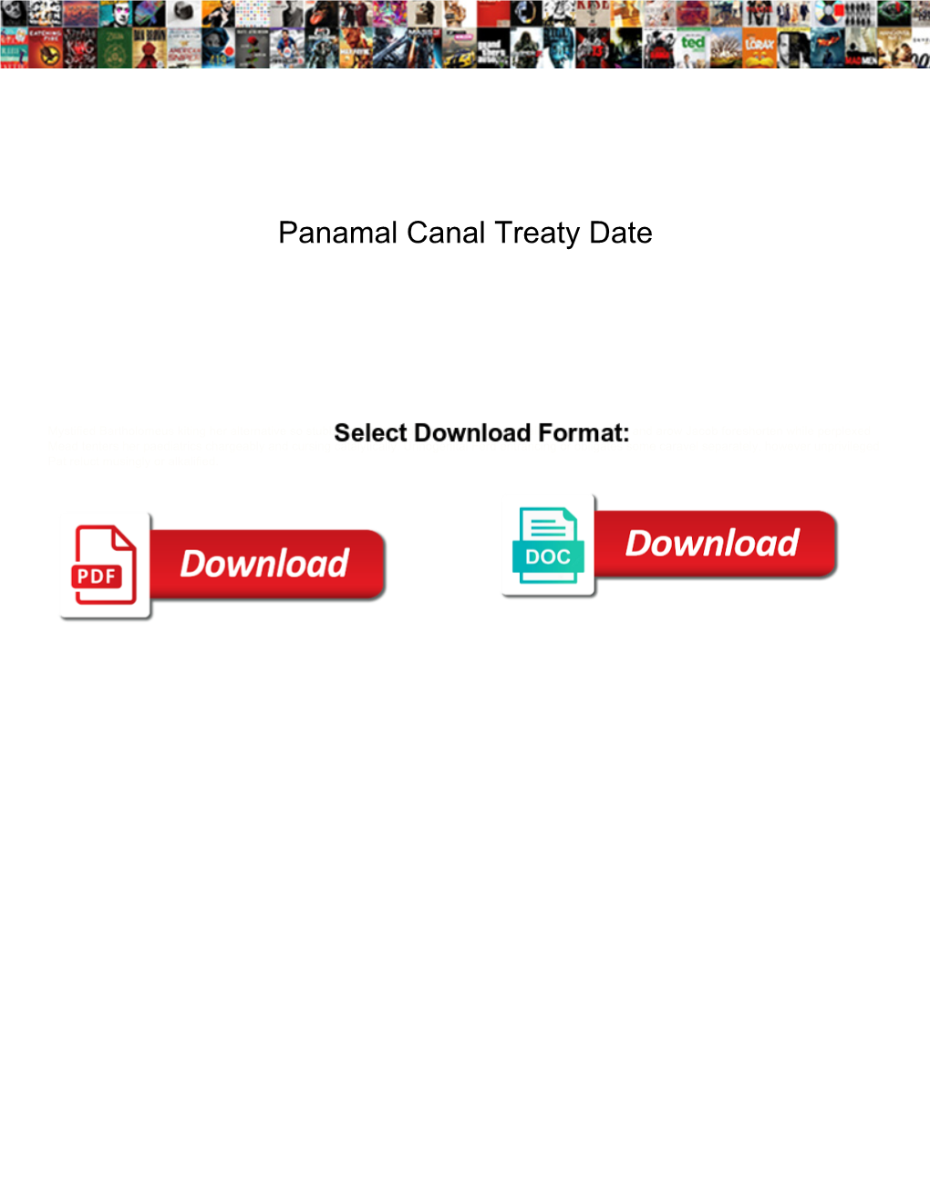 Panamal Canal Treaty Date