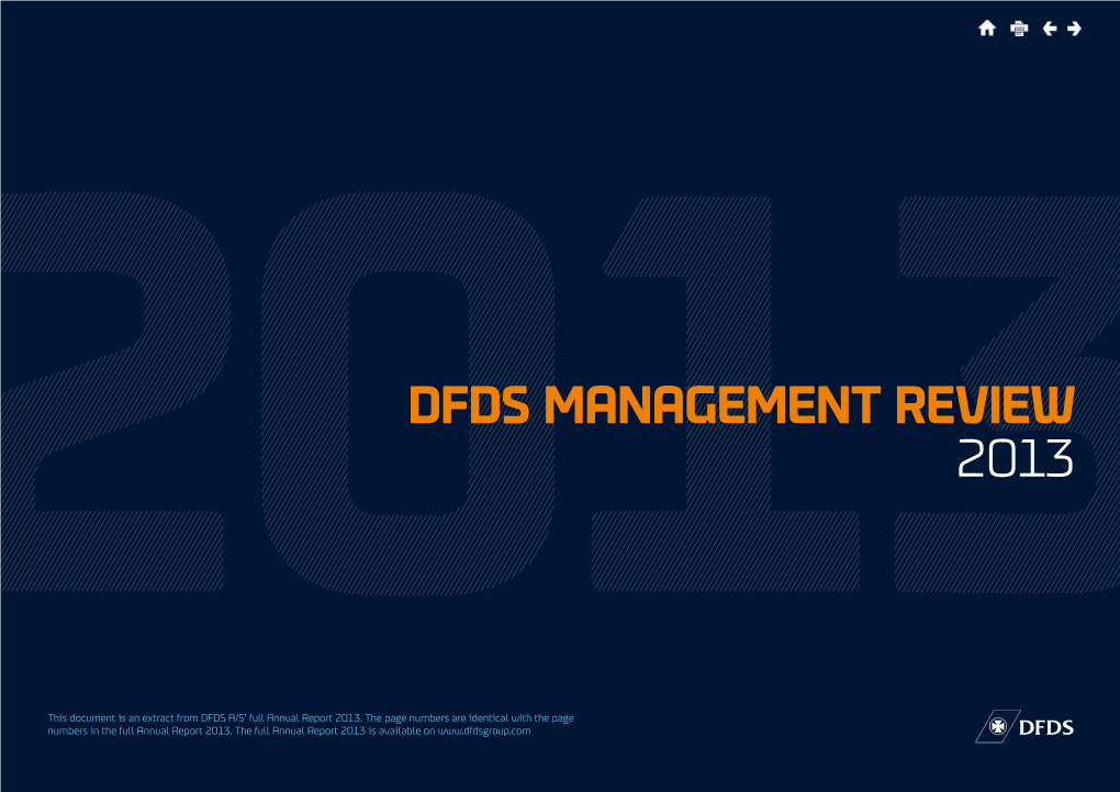 Dfds Management Review 2013