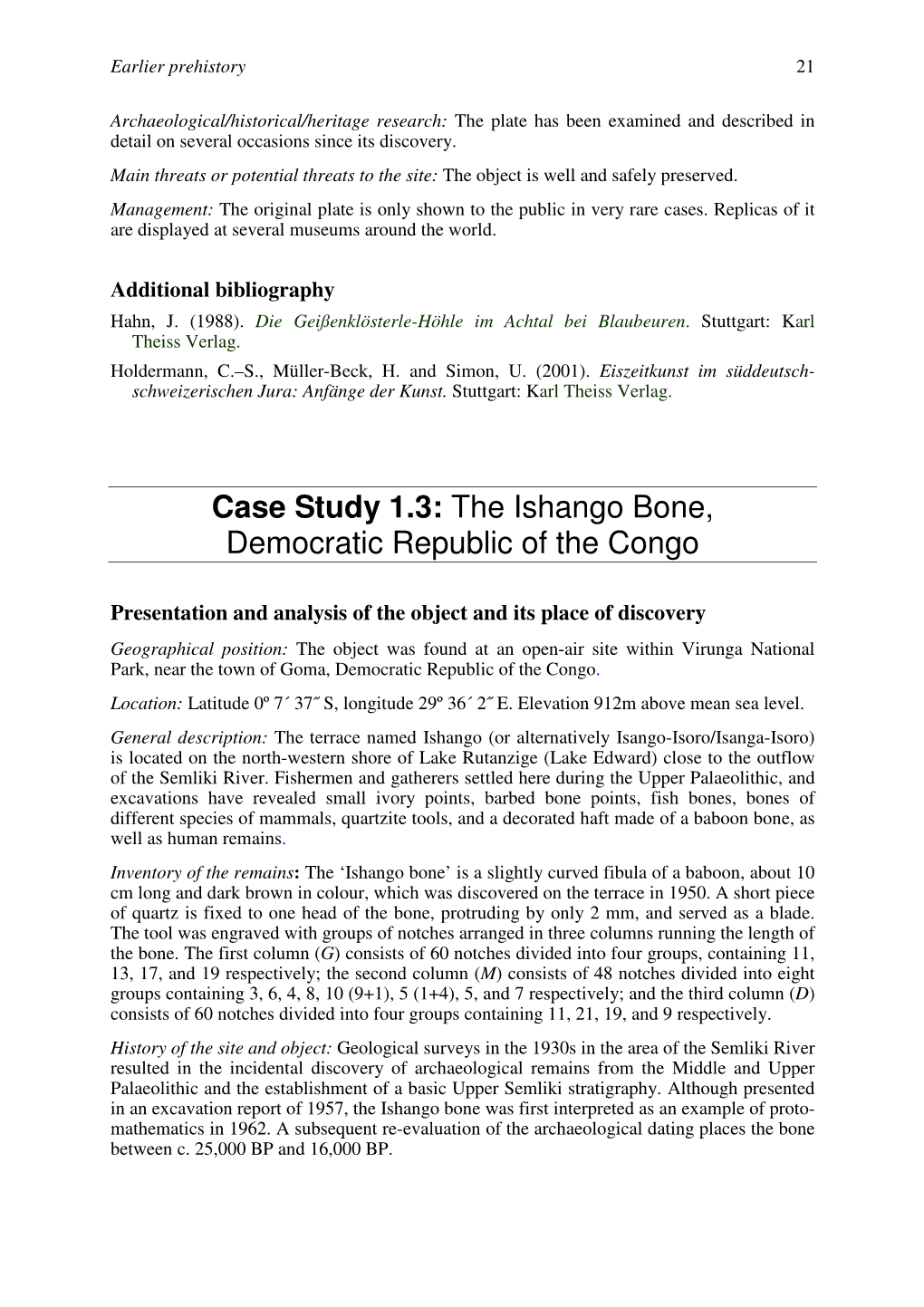 Case Study 1.3: the Ishango Bone, Democratic Republic of the Congo