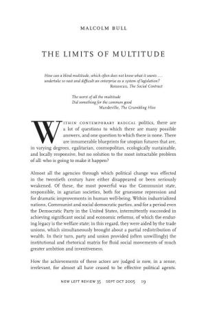 The Limits of Multitude