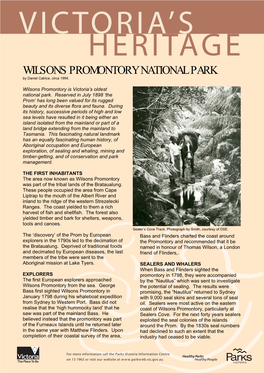 WILSONS PROMONTORY NATIONAL PARK by Daniel Catrice, Circa 1994