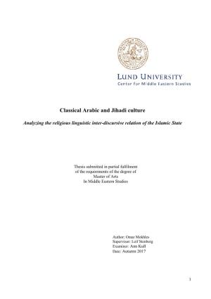 Classical Arabic and Jihadi Culture