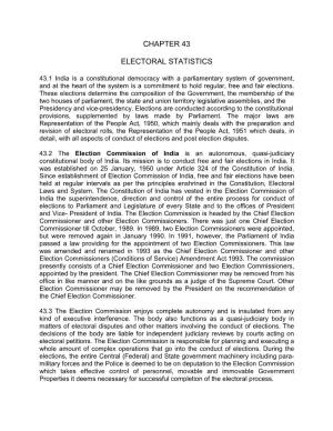 Chapter 43 Electoral Statistics