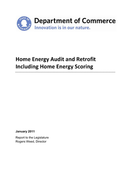 Home Energy Audit and Retrofit Report